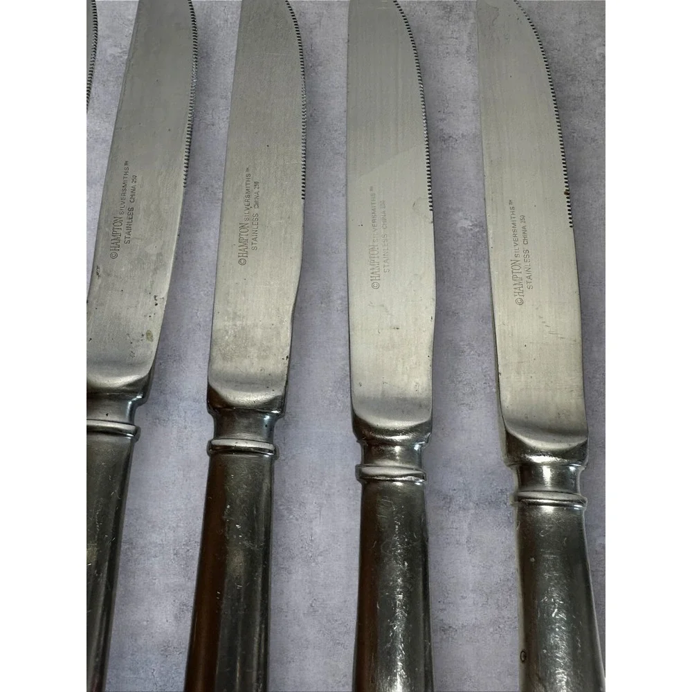 Hampton Silversmiths Avignon Flatware Satin Silver Tone China 250 Stainless 25pc